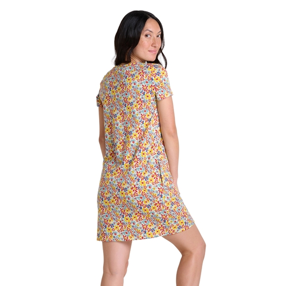 Toad&Co Windmere II Dress Barley Multi Floral Print EUC - Picture 2 of 7